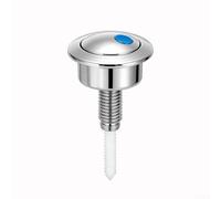 Conjunto de botón de inodoro de doble descarga para Siamp para Optima 49, pieza de reparación de cisterna, color azul plateado, 48 mm (azul)