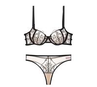 Conjunto de brasier de lencería para mujer con una sensación de gama alta, cómoda y ultrafina, guirnalda de luces que no se ven, balconette, talla grande, para todos los días debajo de la camiseta