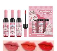 Conjunto de Brillo para Labios - Labial Tintado en Forma de Botella de Vino 3 Unidades,Accesorios de Belleza Hidratante de Larga Duración, Cosméticos Rubor Antitranspiración para Mujeres y Niñas
