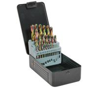 Conjunto De Brocas HSS Siegen S0938 25 Piezas Afiladas - Métrico DIN 338