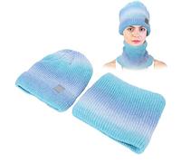 Conjunto de Bufanda con Gorro con Calefacción USB, Ropa de Invierno con Calefacción Bufanda con Gorro Gorro de Punto con Puños Elásticos para Invierno Gorro con Calefacción por USB