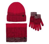 Conjunto de bufanda, gorro y guantes de invierno para mujeres y hombres, para otoño e invierno, cálido, lindo, gorro, bufanda, guantes, tres guantes de punto de invierno, conjuntos de bufandas