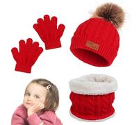 Conjunto de Bufanda, Guantes y Gorro, Conjunto de Gorro y Guantes para niños | Calentador de Cuello para niños de - Acogedora para Calentador de Manos, Gorro cálido, Cuello con, Polaina para el cuell