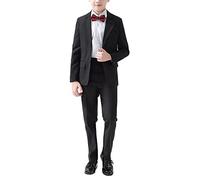 Conjunto de Caballero para Bebés Niños Traje de Bautizo para Primavera Otoño,Trajes de Boda Niño,Conjunto de Traje de 5 Piezas para Niños, Blazer + Chaleco + Camisa + Pantalón + Pajarita 16-17 años