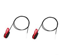 Conjunto de cable del acelerador para cortadoras de césped con mango de palanca compatible con montaje de barra de mango común y diseño del acelerador (2 piezas)