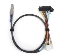 Conjunto de cables para conexión de servidor externo, interfaz de almacenamiento de datos de alta velocidad Mini SAS SFF-8088 a SFF-8482 con soporte