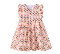 Conjunto de cadenas para mujer, vestido de bebé, niña, bonito estampado de hadas, cómodo vestido casual, pantalones cortos para niña E, beige, 18-30 Monate