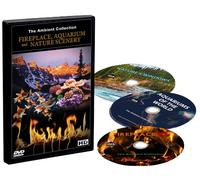 Conjunto de caja de DVD - Chimeneas, acuarios y paisaje natural - 3 DVD con chimenea de acuario y escenas de paisajes naturales