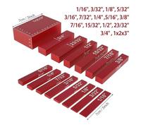 Conjunto de Calibre 15Pcs Setup Blocks Height Gauge Set Metric Precision Aluminum Bars For Router And Table Saws Woodworking Tool(135 * 50mm)