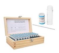 Conjunto de Calibre de Pasador de Acero de Precisión, 50 Piezas de 0.5-0.99 Mm Conjunto de Medidores con Estuche de Almacenamiento de Madera para Verificar la Ubicación