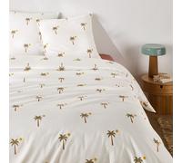 Conjunto de cama 30% algodón reciclado, funda de almohada cuadrada, estampado de palmeras, PARADELA. Talla Cama 150cm (240x220cm). Color Estampado Palmeras