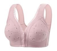 Conjunto de cama japonesa de brazos para mujeres mayores Comfy se adapta a la parte delantera cerrada brazo no Underwire soporte brazo completo cubierta sujetador leggings transparente sexy, rosa, E