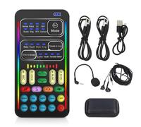 Conjunto de Cambiador de Voz, 450 MAh Disfrazando Tu Voz 8 Sonidos Diferentes Grabando Mini Tarjeta de Sonido para Juego (versión Inglesa)