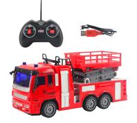 Conjunto de camiones de bomberos: recolección de vehículos de emergencia interactivos, camiones de rescate de fricción | Autos educativos interiores y al aire libre, regalo divertido e imaginativo par