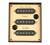 Conjunto de camioneta de guitarra Camita de guitarra eléctrica de una sola bobina sin ruido para guitarra acústica con orificio de sonido y cuerdas de acero y madera maciza 3.54in