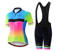 Conjunto de camiseta de ciclismo para mujer, manga corta, secado rápido, acolchado 5D, 18B, M