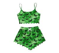 Conjunto de Camiseta sin Mangas y Pantalones Cortos para Mujer, Ropa Informal para Estar en casa, Estampado de Halloween, Ropa cómoda para el día a día. Albornoz De Microfibra Albornoz Animales Niño