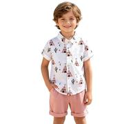 Conjunto de Camiseta y pantalón para niño con Estampado de Dibujos Animados del Desierto, Estilo Casual para Vacaciones al Aire Libre, Ligero y cómodo, Secado rápido.