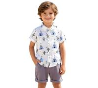 Conjunto de Camiseta y pantalón para niño con Estampado de Dibujos Animados del Desierto, Estilo Casual para Vacaciones al Aire Libre, Ligero y cómodo, Secado rápido.