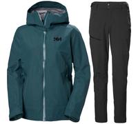 Conjunto de capa Helly Hansen Blaze, mujer, verde oscuro