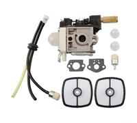 Conjunto de carburador para ECHO SRM-266T SRM-266S SRM-266 con piezas de mantenimiento completas, distancia del orificio de montaje de 31 mm, diámetro del acelerador 10,5 mm