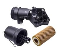 Conjunto de carcasa de base de filtro de aceite de motor 07K115397D compatible con Rabbit 2006 2007 2008 2009 2.5