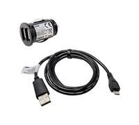 Conjunto de Carga de Coche Compatible con Denver ACT-5020TWC, Cargador Coche Duo USB, Cable USB, 2100mA, Auto-ID