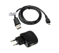 Conjunto de Carga de Coche Compatible con Denver WCT-8010, Cargador Coche Duo USB, Cable USB, 2100mA, Auto-ID