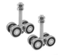 Conjunto de carrito de acero galvanizado de 4 ruedas para canales de puntal, diseñado para un movimiento estable y resistencia a la corrosión de larga duración en múltiples ajustes (2 piezas)