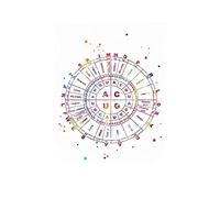 Conjunto de carteles acuarela con código genético ADN, árbol, decoración oficina, arte pared ciencia, biológico, circular, química(2,30x40cm Canvas)