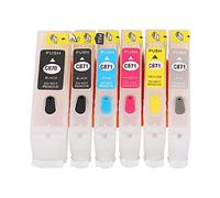 Conjunto DE Cartuchos DE Tinta 5 Colores Accesorios DE Impresora PGI 870BK CLI 871BK C M Y GY para MG7780 MG5780 MG6880 Grande 26ML PEQUEÑO 12ML Compatible ARTIBLE PÁGINAS