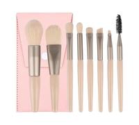 Conjunto de cepillos de sombra de ojos - cepillos de fibra sintética, kit de herramientas de maquillaje | Cepillos de maquillaje de de 8 piezas con estuche, cepillo de mezcla de cejas profes