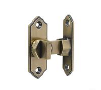 Conjunto de cerradura de puerta con acción de pestillo de 90 grados y opción de montaje bidireccional para habitaciones de graneros y unidades de almacenamiento (bronce)