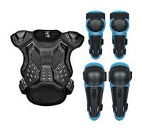 Conjunto De Chaleco Protector para Moto con Coderas Y Rodilleras, Protector Corporal Transpirable para Motocross, Trail, Ciclismo De Montaña, BMX Y Todoterreno