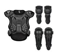 Conjunto De Chaleco Protector para Moto con Coderas Y Rodilleras, Protector Corporal Transpirable para Motocross, Trail, Ciclismo De Montaña, BMX Y Todoterreno