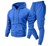 Conjunto de chándal con capucha y pantalón deportivo tipo cargo de | Un conjunto de dos piezas a juego con capucha con cordón, mangas de longitud completa, puños elásticos y pierna estilo cargo