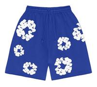 Conjunto de chándal de verano para mujer/hombre con camiseta y pantalón corto de chándal Y2K Conjunto de pantalones cortos de flores de verano de playa Survetements hombres/mujeres conjuntos