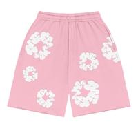 Conjunto de chándal de verano para mujer/hombre con camiseta y pantalón corto de chándal Y2K Conjunto de pantalones cortos de flores de verano de playa Survetements hombres/mujeres conjuntos