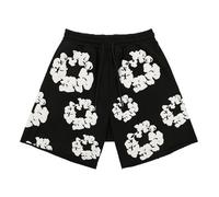 Conjunto de chándal de verano para mujer/hombre con camiseta y pantalón corto de chándal Y2K Conjunto de pantalones cortos de flores de verano de playa Survetements hombres/mujeres conjuntos