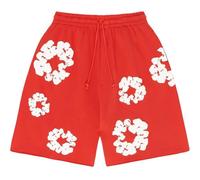 Conjunto de chándal de verano para mujer/hombre con camiseta y pantalón corto de chándal Y2K Conjunto de pantalones cortos de flores de verano de playa Survetements hombres/mujeres conjuntos