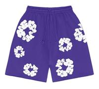 Conjunto de chándal de verano para mujer/hombre con camiseta y pantalón corto de chándal Y2K Conjunto de pantalones cortos de flores de verano de playa Survetements hombres/mujeres conjuntos