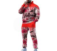 Conjunto De Chándal Para Hombre Algodon Impresión 3D Trabajo Chandal Hombre Completo Talla Grande Ropa Deportiva Informal Jogger Ropa De Deportivo 2 Piezas Correr Jogging Fitness