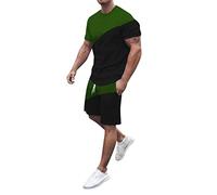 Conjunto de chándal para hombre, conjunto de verano, traje de jogging, hombre, polo y pantalones cortos, 2 piezas, ropa de verano, ropa informal, sudaderas al aire libre, traje chic barato, Army Green