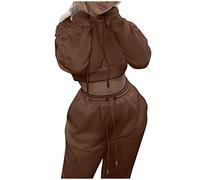 Conjunto de chándal para mujer con capucha, traje de ocio para mujer, de manga larga para invierno, juego de chándal largo, traje deportivo de invierno, ropa deportiva, ropa de casa, conjunto de