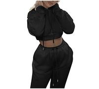 Conjunto de chándal para mujer con capucha, traje de ocio para mujer, de manga larga para invierno, juego de chándal largo, traje deportivo de invierno, ropa deportiva, ropa de casa, conjunto de