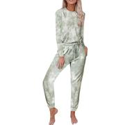 Conjunto de chándal para mujer, conjunto de 2 piezas para mujer, ropa de dormir casual, ropa de descanso, conjuntos de pijama de manga larga, pantalones de pijama de 2 piezas, ropa de dormir suave