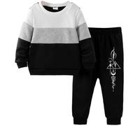 Conjunto de chándal para niño, niño, niño, niño, niño, jogging, conjuntos, lindos, impreso, sudadera de manga larga, chándal, bebe niño, conjunto de 2 piezas, bebe conjuntos, sudadera