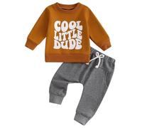 Conjunto de chándal para niño y niño, unisex, para otoño, primavera, invierno, conjunto de bebé y niño, 2 piezas, chándal