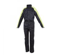 Conjunto de chaqueta y pantalón antilluvia Tucano Urbano Tuta Nano Plus Negro-Amarillo Flúor 3XL
