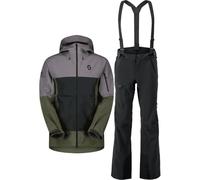 Conjunto de chaqueta y pantalón Scott Explorair 3L shell, hombre, gris/negro